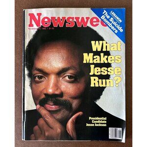 Vintage Newsweek Magazine November 14 1983 Presidential Candidate Jesse Jackson